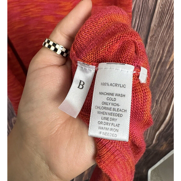 LOFT Sweater Knit Maxi Dress Sleeveless Orange Red Size Large Petite LP - Picture 7 of 7